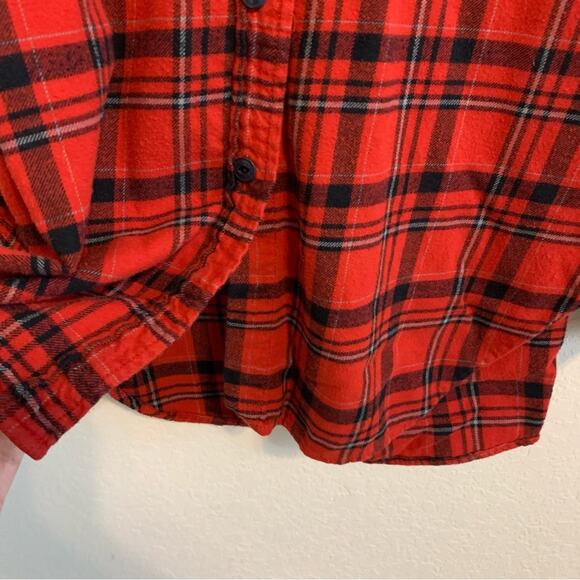 J. Crew Red Plaid Flannel Button Down Shirt - Picture 6 of 9